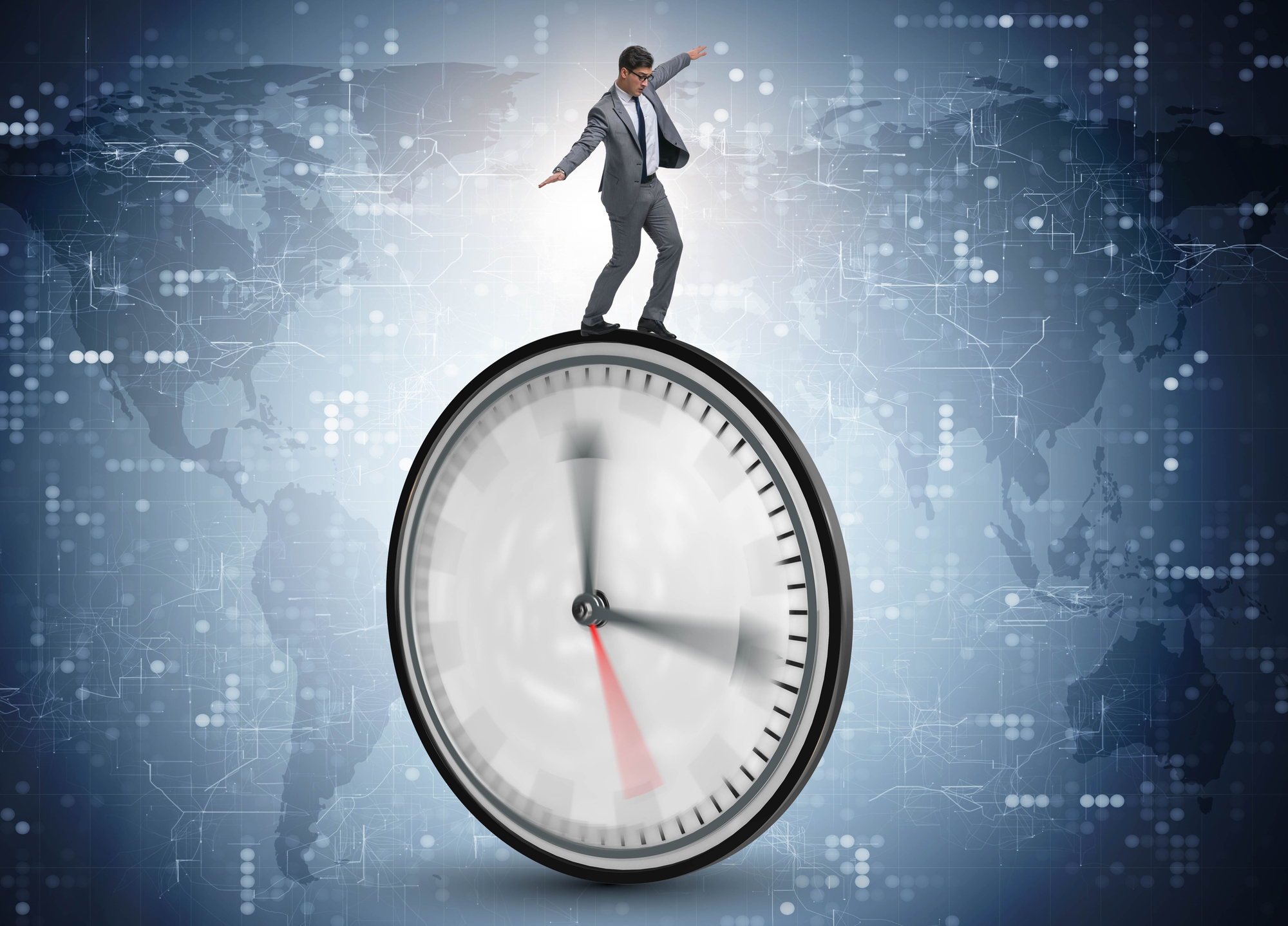 Businessman in time management concept Executive Burnout Signs - People Development Magazine